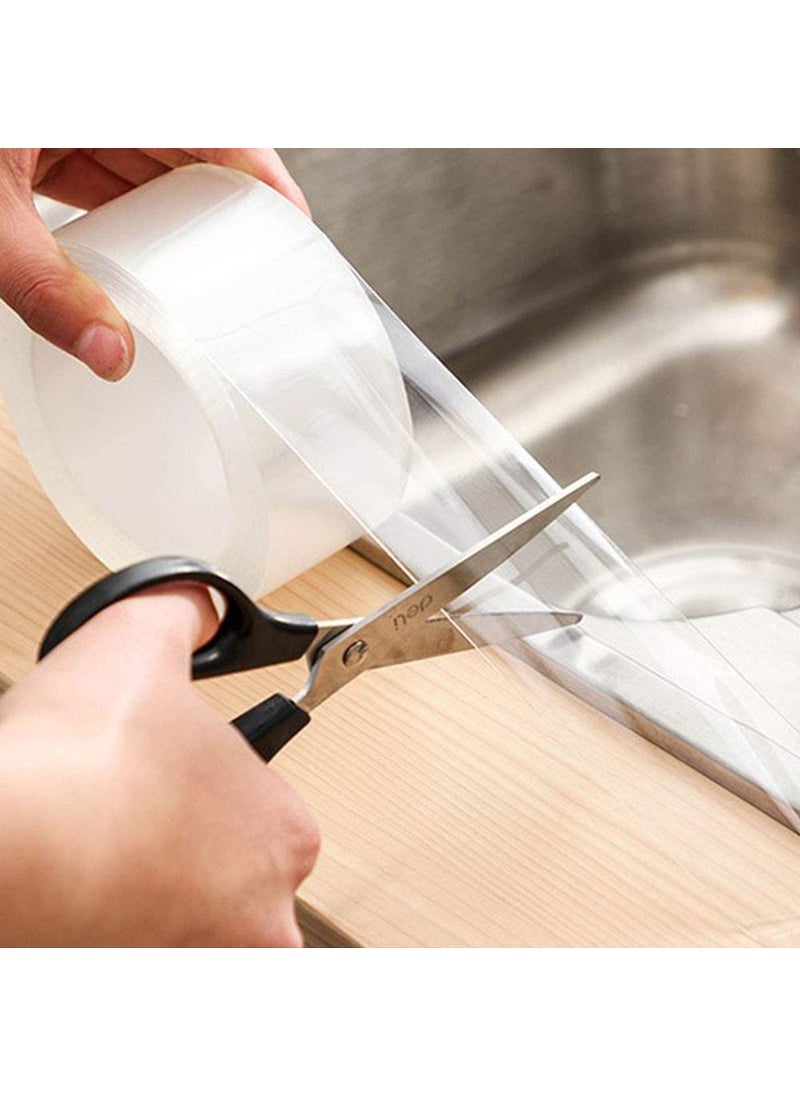 Caulking Sink Tape For Waterproof Tape Kitchen And Bathroom Tape Transparent Sink Kitchen Tape silicone sink protector sink sealer for tape 1 Pack 3 Meter  - Image 2