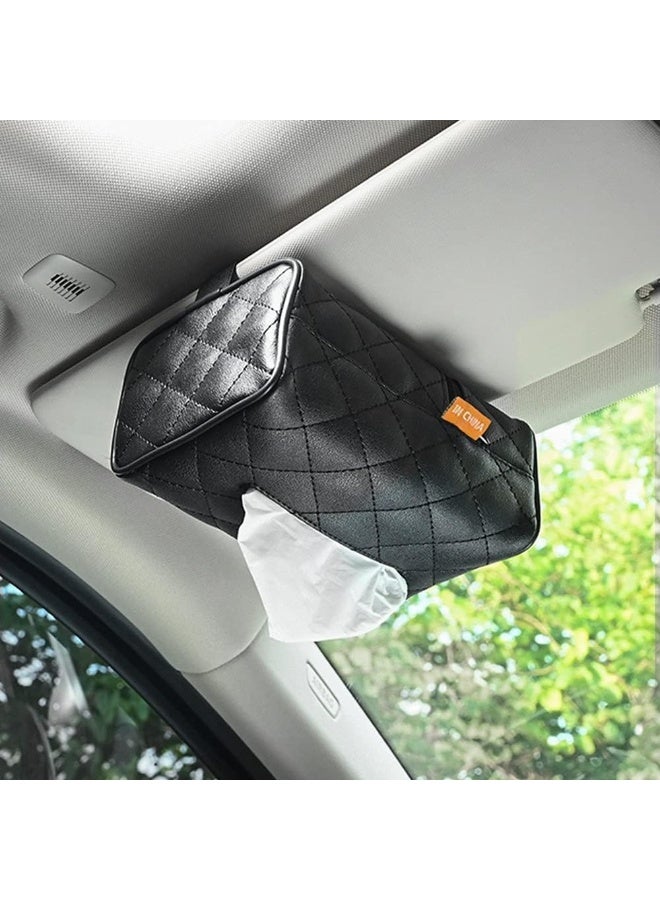 Elegant Leather Car Tissue Holder – Back Seat Mounted Organizer for Tissues, Stylish and Practical - Image 1