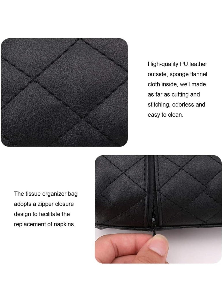 Elegant Leather Car Tissue Holder – Back Seat Mounted Organizer for Tissues, Stylish and Practical - Image 5