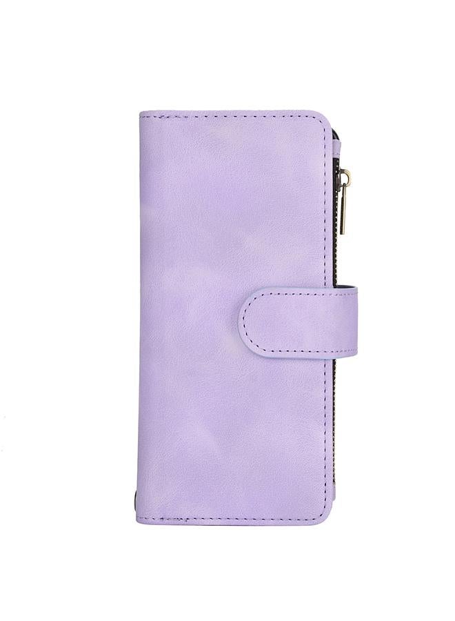 اس-توب جراب لهاتف Samsung Galaxy S23+ 5G Dream 9-Card Zipper Wallet RFID Leather Phone Case with Cord - Image 2