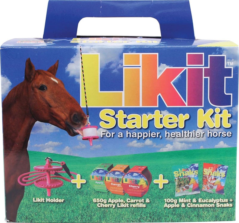 Likit Starter Kit for Horses - Includes Likit Holder and Refills