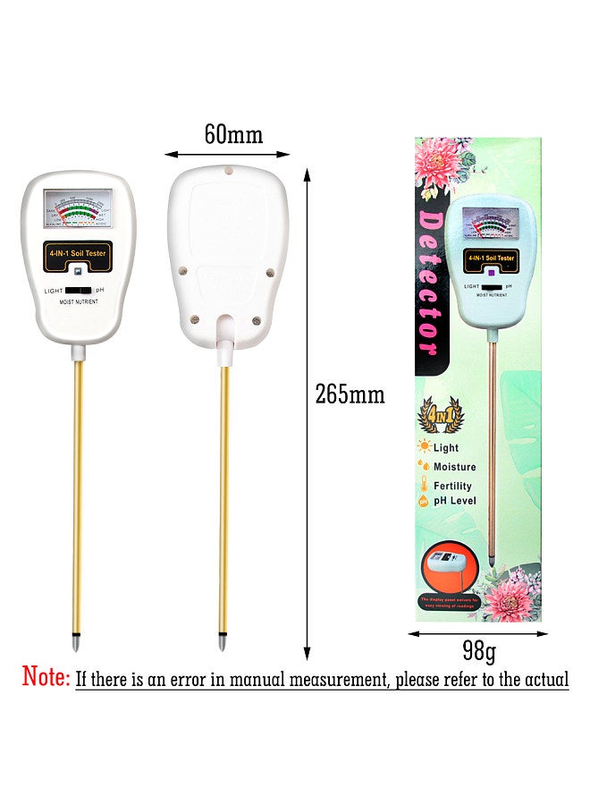 Generic 4 in 1 Soil Tester Humidity Light pH Tester Nutrient Meter 90° Foldable Plant Cultivation Garden Tools for Potting Plant  - Image 2