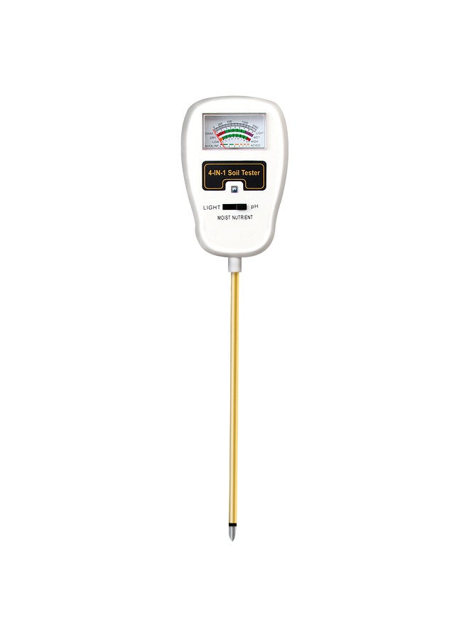 Generic 4 in 1 Soil Tester Humidity Light pH Tester Nutrient Meter 90° Foldable Plant Cultivation Garden Tools for Potting Plant  - Image 1