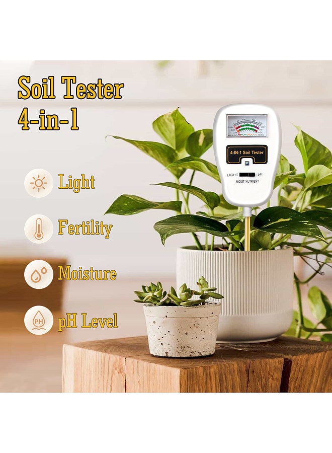 Generic 4 in 1 Soil Tester Humidity Light pH Tester Nutrient Meter 90° Foldable Plant Cultivation Garden Tools for Potting Plant  - Image 4