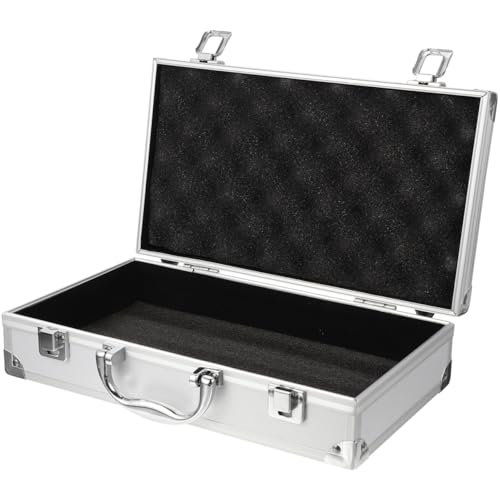 ERINGOGO Aluminum Alloy Tool Case - Multi-Functional Makeup Organizer and Medicine Storage Box with Lock and Handle 11.81 X 6.69 X 3.07 Inches for Travel and Home Use - Image 1