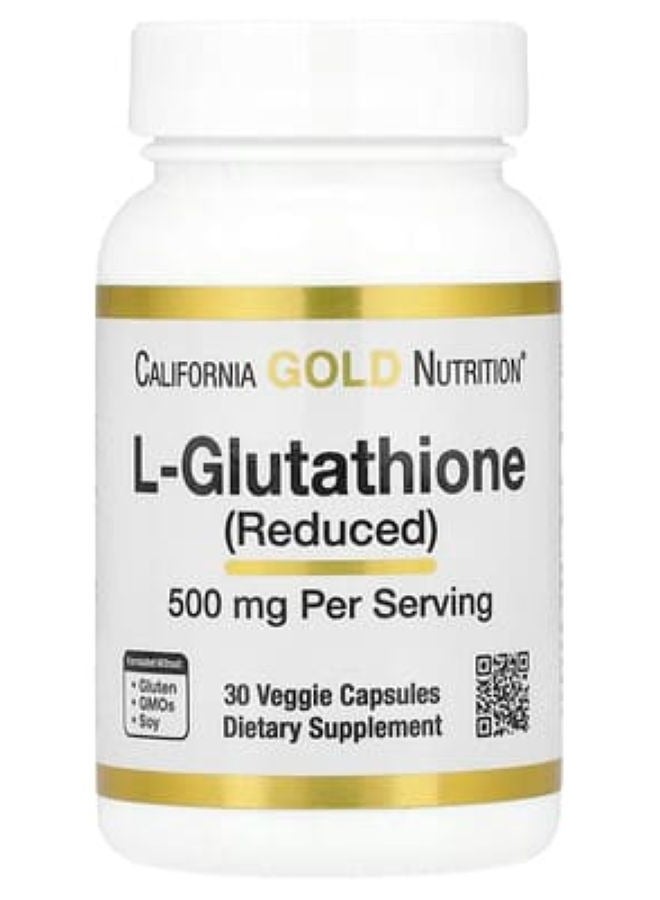 LGlutathione Reduced 500 mg 30 Veggie Capsules