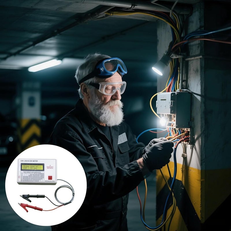 Digital Esr Meter For Capacitors, Lcd Display, Includes Test Probes - Image 2