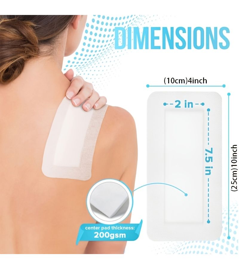 50 Large Self Dressings With Soft Edges For Easy Changing Suitable For Protecting Larger Wounds - Image 2