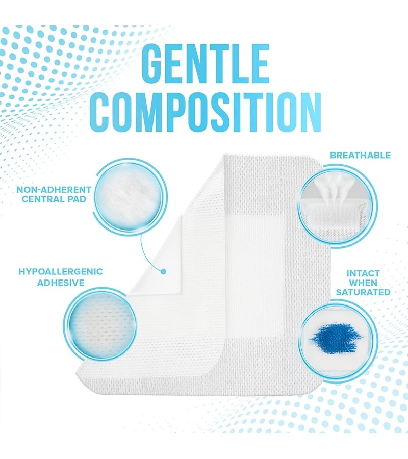 50 Large Self Dressings With Soft Edges For Easy Changing Suitable For Protecting Larger Wounds - Image 5