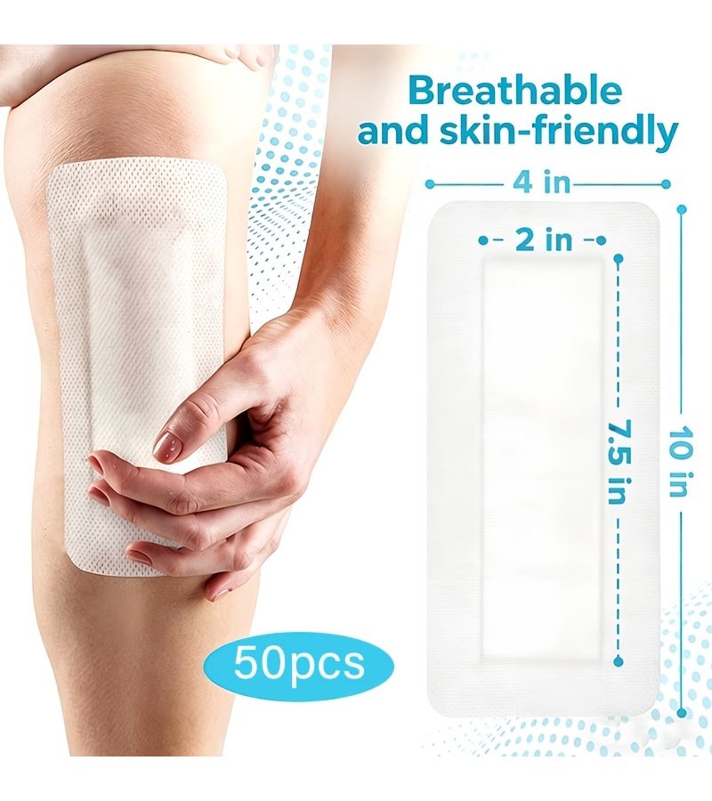 50 Large Self Dressings With Soft Edges For Easy Changing Suitable For Protecting Larger Wounds - Image 1