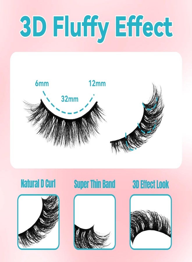 GEMERRY Strip Lashes Kit Fluffy False Eyelashes With Strip Lash Glue Mink 10 Pairs False Lashes Magnetic Lashes Kit by GEMERRY, A04 - Image 3
