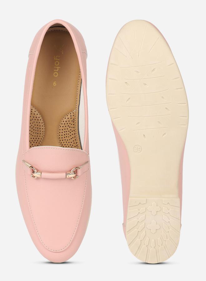 YOHO Pink Bliss Slip On Loafers with Snaffle Detail - Image 3