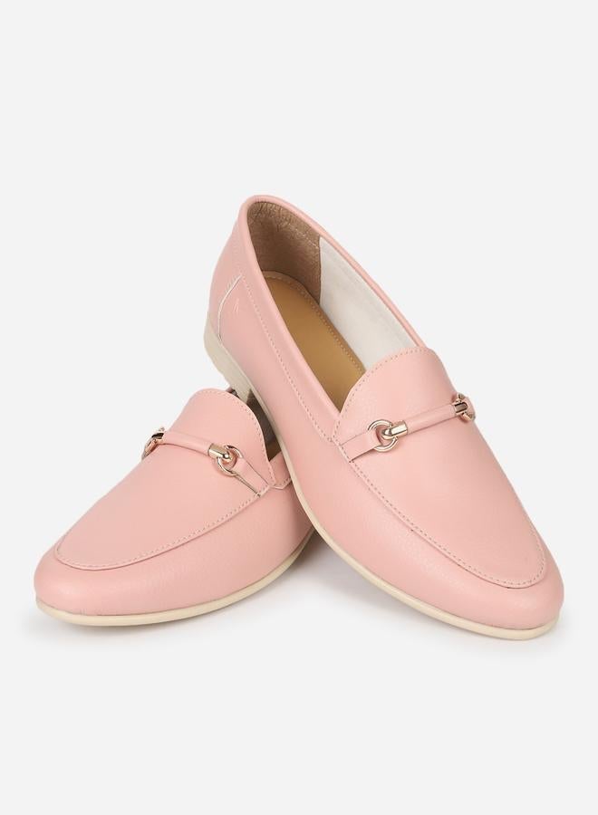 YOHO Pink Bliss Slip On Loafers with Snaffle Detail - Image 1