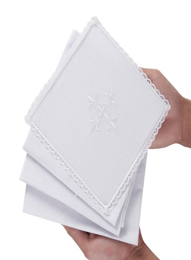 TALPGOD 4 Pcs Altar Supplies Linen Corporal for Churches Sets (Pall,Corporal,Purificator,Towel) White Linen Altar Cloth Silver Cross Embroidery,Mass Kit Catholic for Priest - Image 5