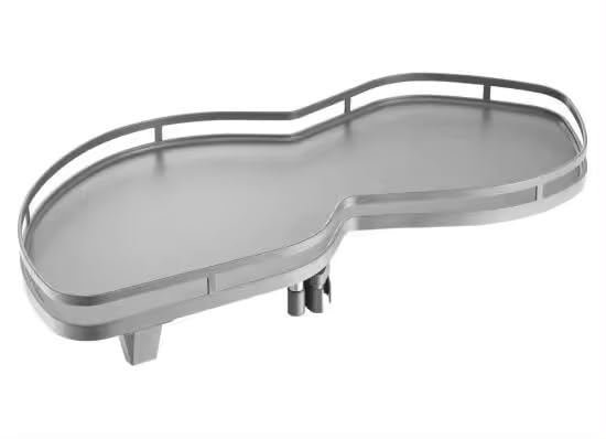 DBR DBR Kitchen Soft Close Revolving Storage Baskets Swing Tray Magic Corner for Cabinet Blind Corner RIGHT OPENING GRAY  - Image 3
