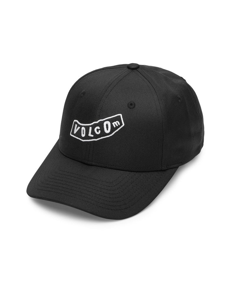 Volcom Adult Quarter Twill Hat â€“ 6-Panel Adjustable Snapback Baseball Cap with Stone Logo, Air Black, One Size - Image 1