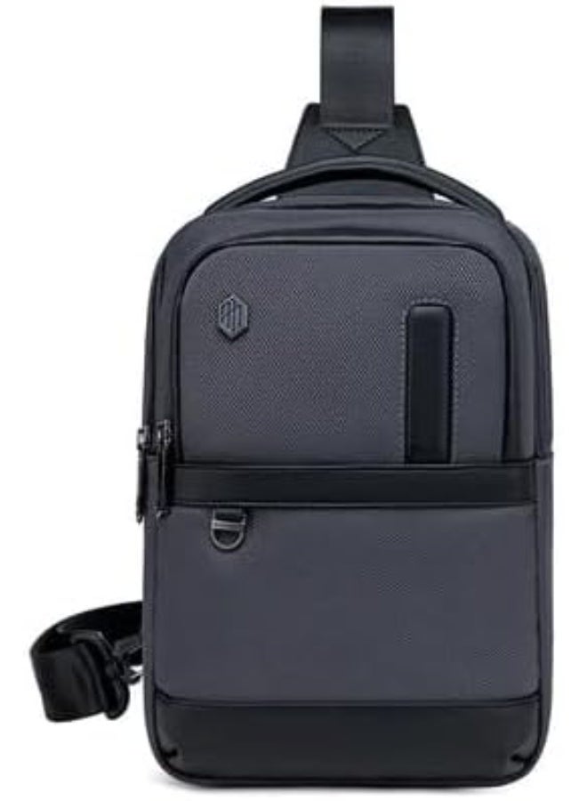 شنطة كروس بحمالة طويلة تمر بالجسم مقاومة للماء، لون رمادي، مقاس 19 × 17.2 × 7.2 سم - Image 1