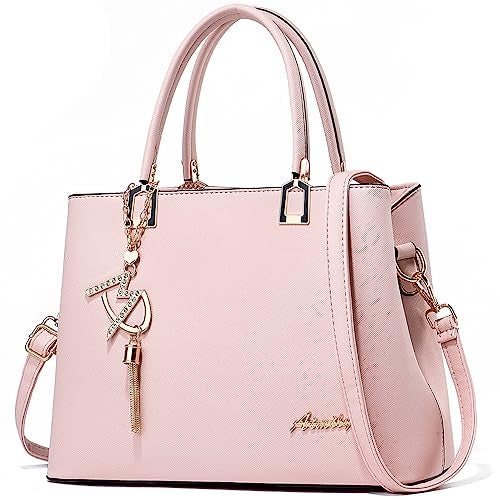 ToLFE Womens Purses and Handbags Shoulder Bags Ladies Designer Top Handle Satchel Tote Bag (Light Pink) - Image 1