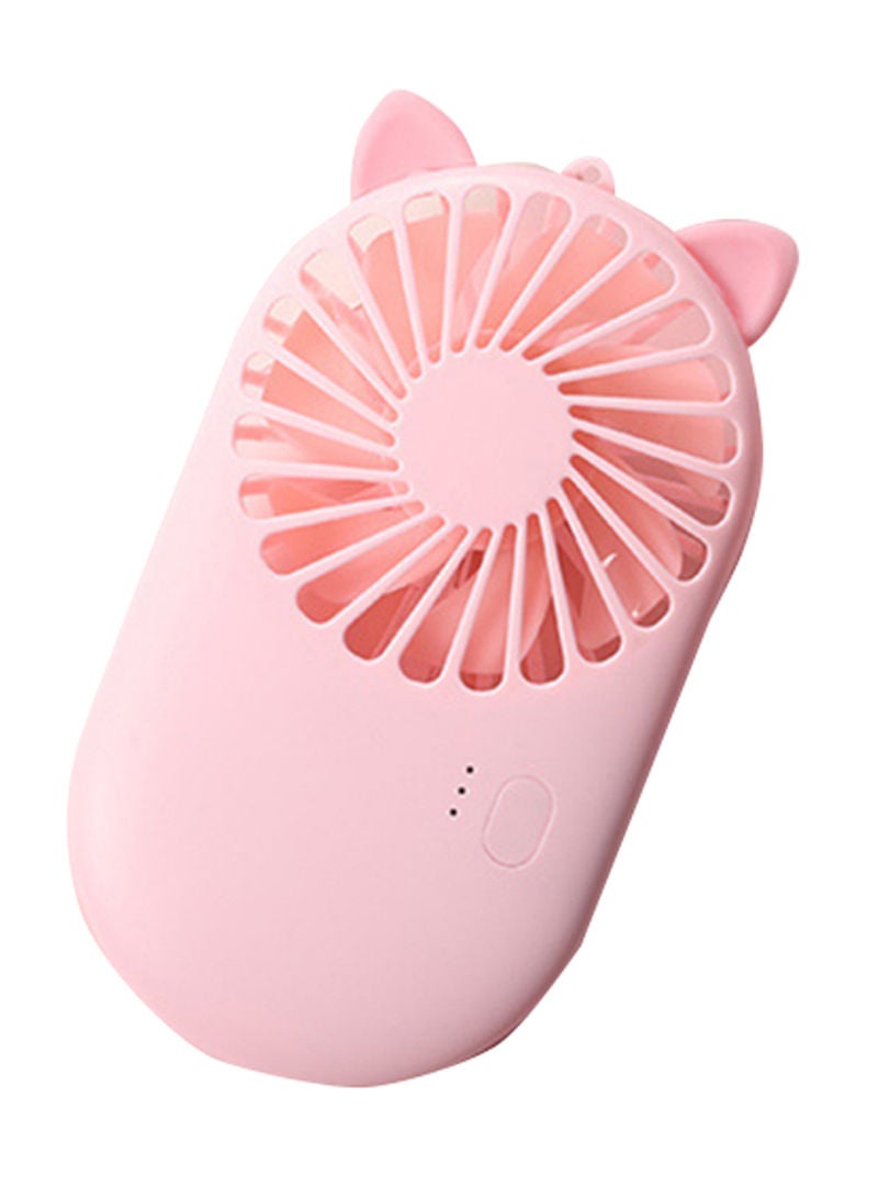 Loquat Mini Portable Adjustable Radiator Cute Pocket USB Rechargeable Fan Pink - Image 2
