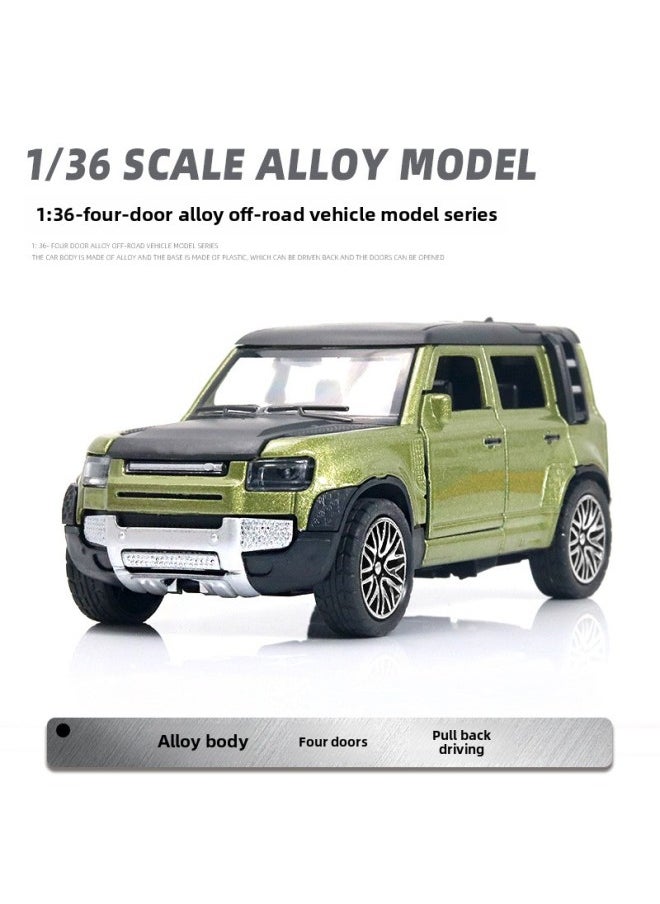 Generic (With Sound And Light) Color Boxed Simulation Off-road Alloy Sports Car Model Children's Toys Car Boy Gift Wholesale-Color:Window Box-sound And Light Version Four-way Green  - Image 1