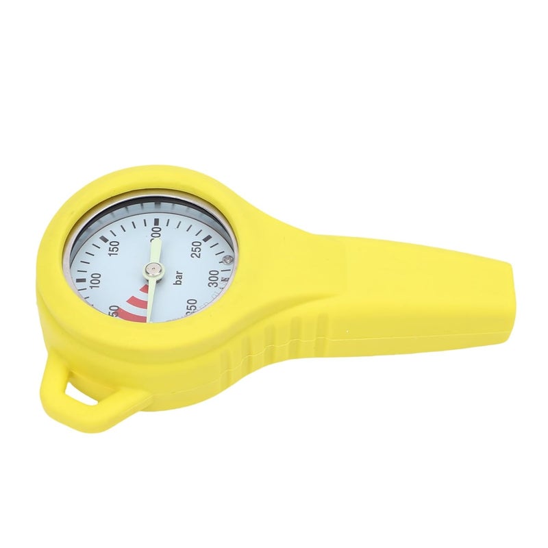 RiToEasysports Metal Dive Pressure Meter, Luminous Steel Copper BCD Style Underwater Diving Pressure Meter with Accurate Residuum Core, for Scuba Divers (Yellow) - Image 2