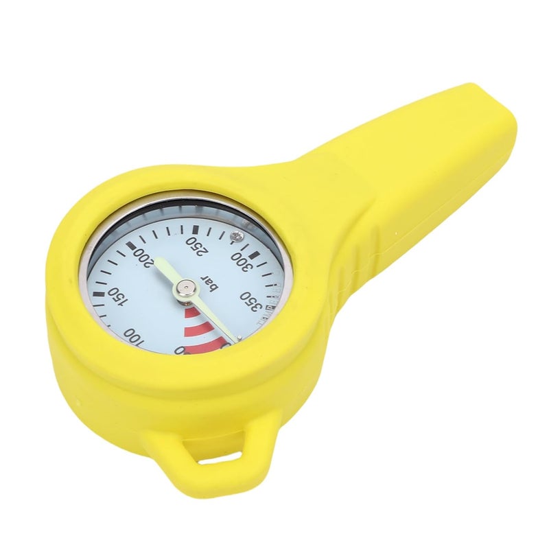 RiToEasysports Metal Dive Pressure Meter, Luminous Steel Copper BCD Style Underwater Diving Pressure Meter with Accurate Residuum Core, for Scuba Divers (Yellow) - Image 1