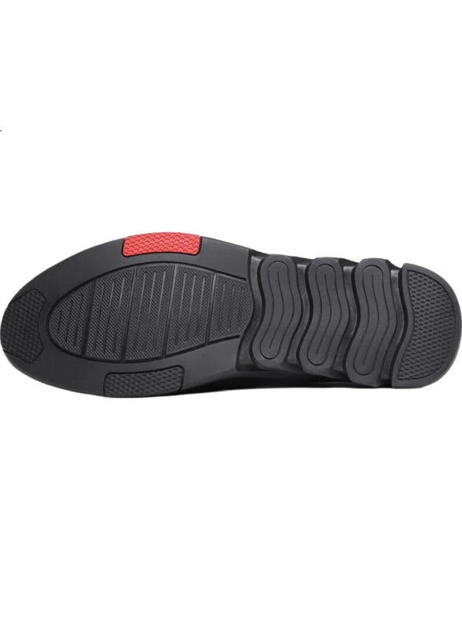 Poitulas Men'S Fashion Lace-Up Business Casual Leather Shoes British Style Versatile Lightweight Casual Shoes Men 5699 Black Size 41 - Image 3