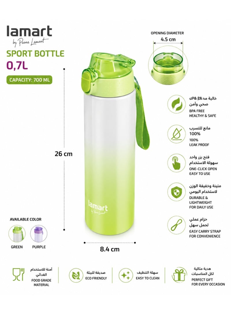 Lamart Sport Water Bottle 700 Ml Green - Image 3