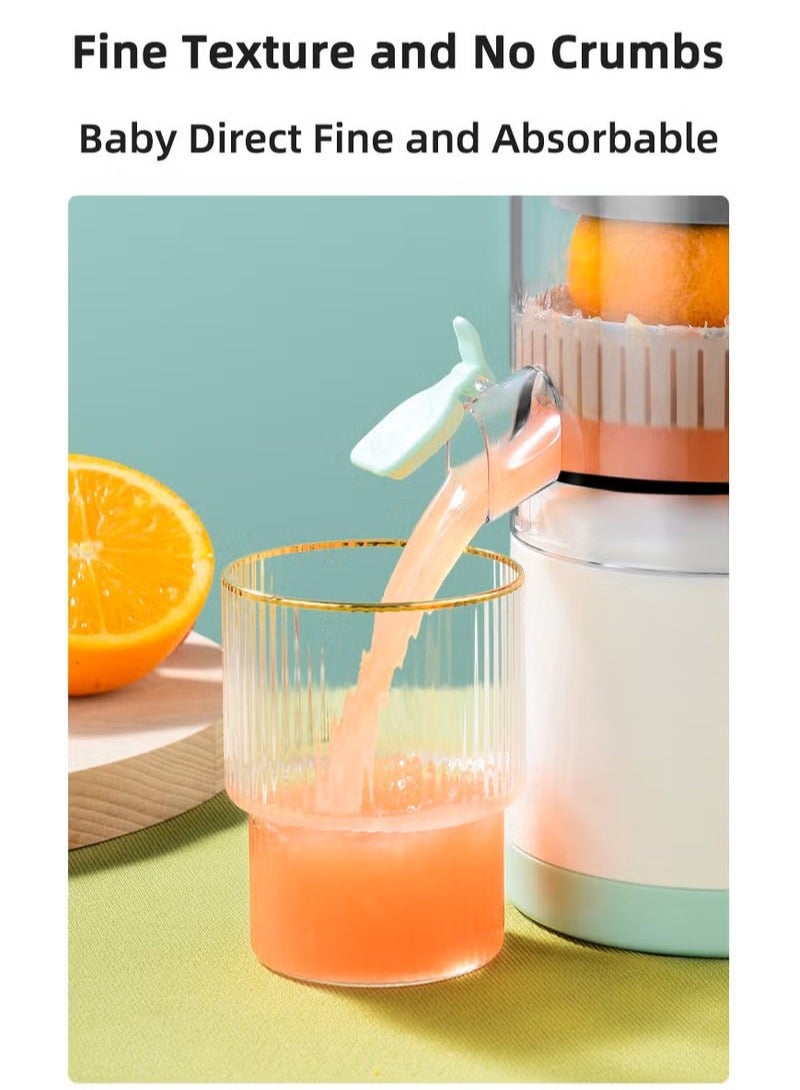 عربست عصارة حمضيات كهربائية، قابلة لإعادة الشحن بمنفذ USB-C، محمولة لعصر البرتقال والليمون، محرك 45 واط سريع خلال 20 ثانية، سعة 600 مل، مواد خالية من BPA، تنظيف سهل، ضوضاء منخفضة، مع فرشاة تنظيف، أبيض-أخضر - Image 5