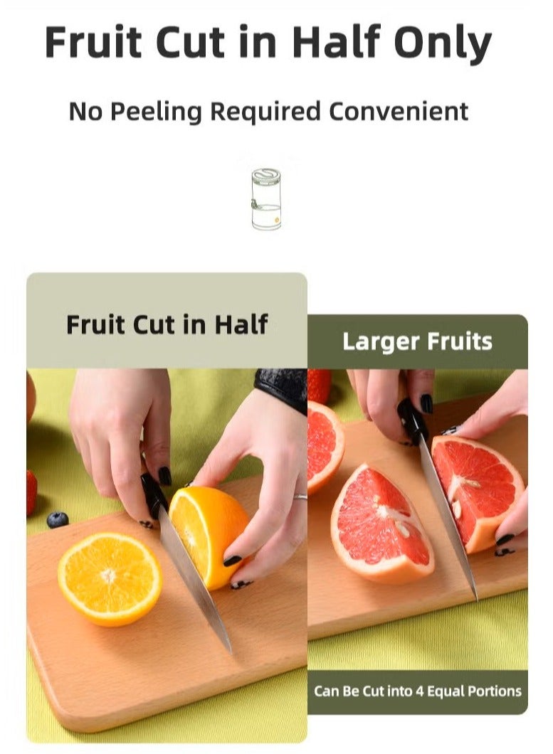 عربست عصارة حمضيات كهربائية، قابلة لإعادة الشحن بمنفذ USB-C، محمولة لعصر البرتقال والليمون، محرك 45 واط سريع خلال 20 ثانية، سعة 600 مل، مواد خالية من BPA، تنظيف سهل، ضوضاء منخفضة، مع فرشاة تنظيف، أبيض-أخضر - Image 2