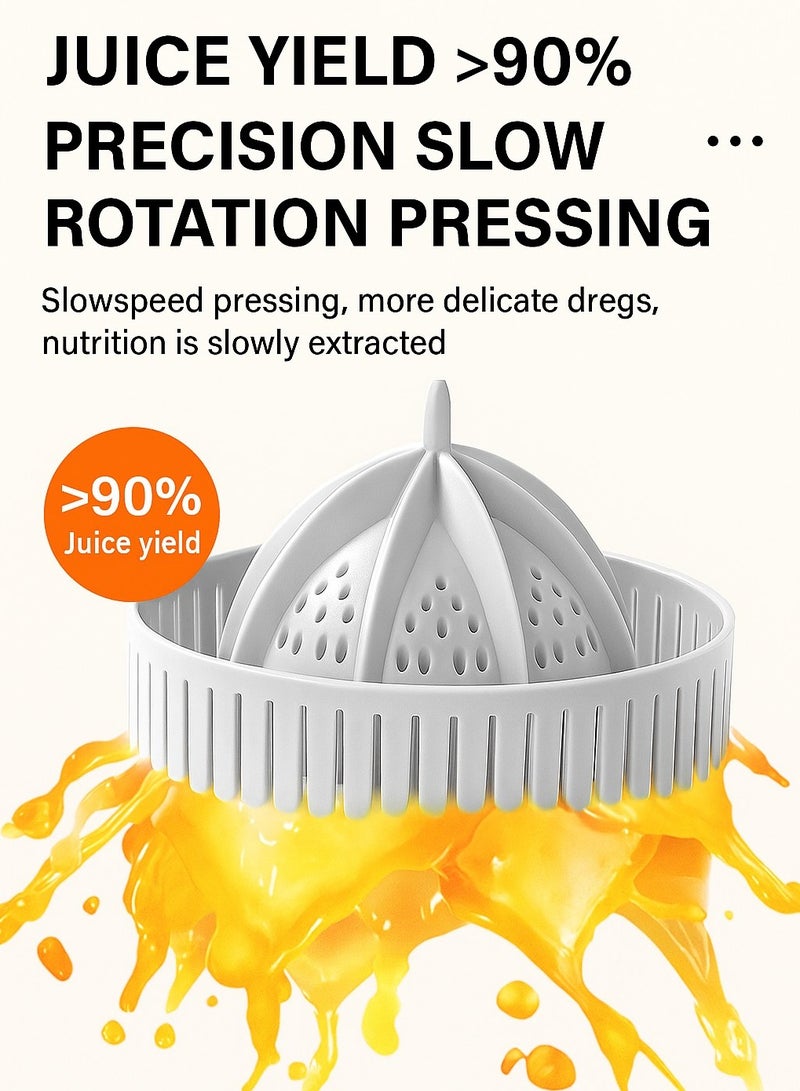 عربست عصارة حمضيات كهربائية، قابلة لإعادة الشحن بمنفذ USB-C، محمولة لعصر البرتقال والليمون، محرك 45 واط سريع خلال 20 ثانية، سعة 600 مل، مواد خالية من BPA، تنظيف سهل، ضوضاء منخفضة، مع فرشاة تنظيف، أبيض-أخضر - Image 4