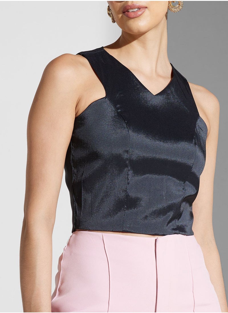 Golden Apple - V-Neck Crop Top - Image 1