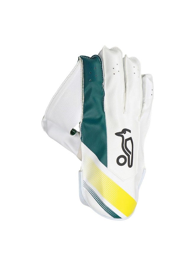 KOOKABURRA KOOKABURRA Leather Pro 3.0 Cricket Wicket Keeping Gloves -Adult (Green/Gold) - Image 2