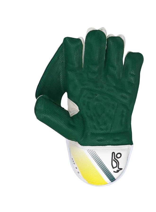 KOOKABURRA KOOKABURRA Leather Pro 3.0 Cricket Wicket Keeping Gloves -Adult (Green/Gold) - Image 4