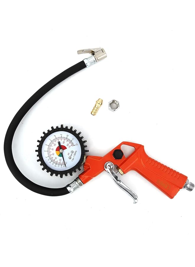 BMB Tools Tire Inflating Gun | Air Pressure Gauge For Tires | Air Compressor Tire Inflator Attachment | Nozzle Tire Gauge Air Chuck - Image 1