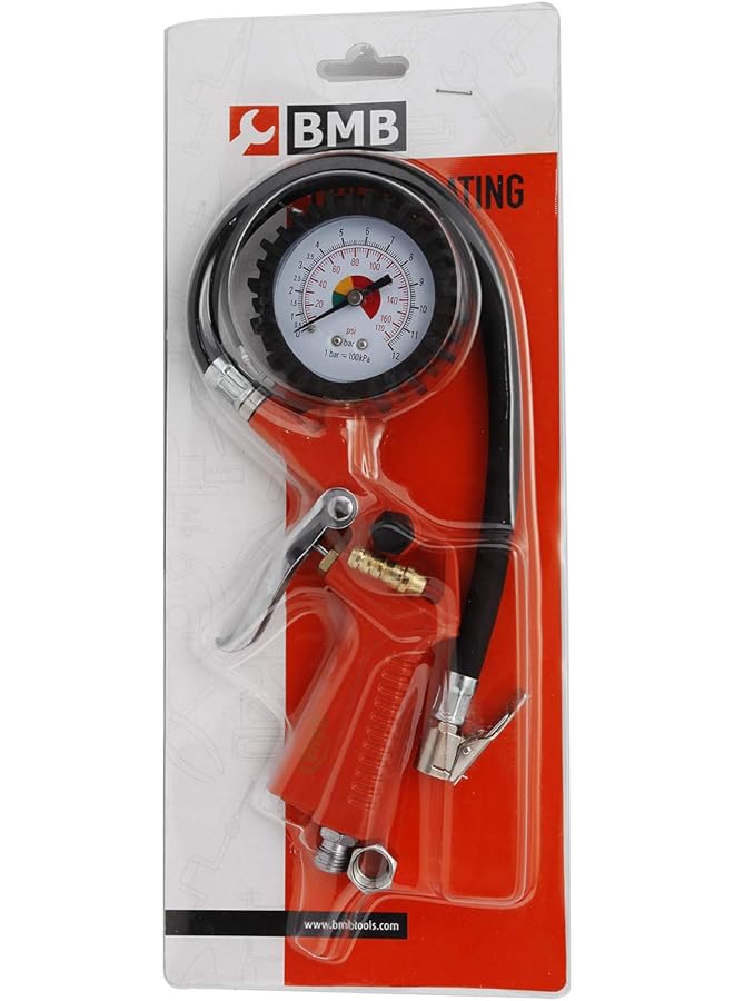 BMB Tools Tire Inflating Gun | Air Pressure Gauge For Tires | Air Compressor Tire Inflator Attachment | Nozzle Tire Gauge Air Chuck - Image 4