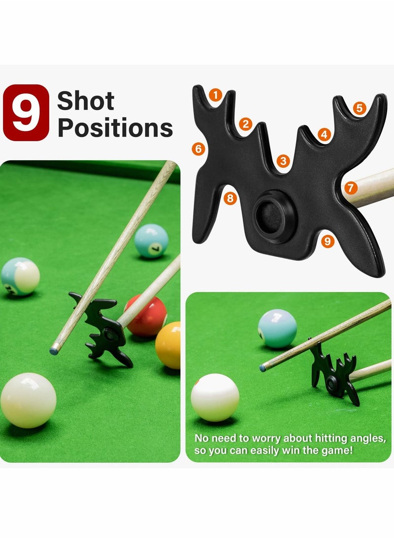 Y&D 6-Pack Slip-On Billiard Cue Holder Heads, Plastic Portable Cudgel Fork Pole with 9 Batting Positions, Accessories Antler Butterfly Forks (3 Pcs White & 3 Black)  - Image 4