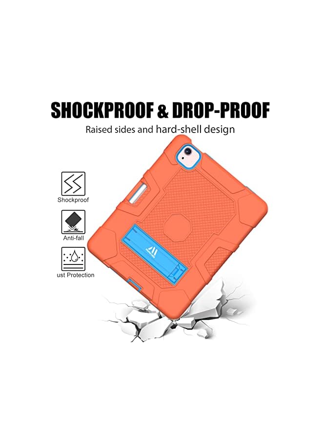 PROMASS Hbs 3-Ply Slim Heavy Duty Shockproof Rugged Case With Built-In Kickstand With Pen Holder Common To Ipad Pro 11 Inch Common To 6 Models Kids Tablet-Orange - Image 5