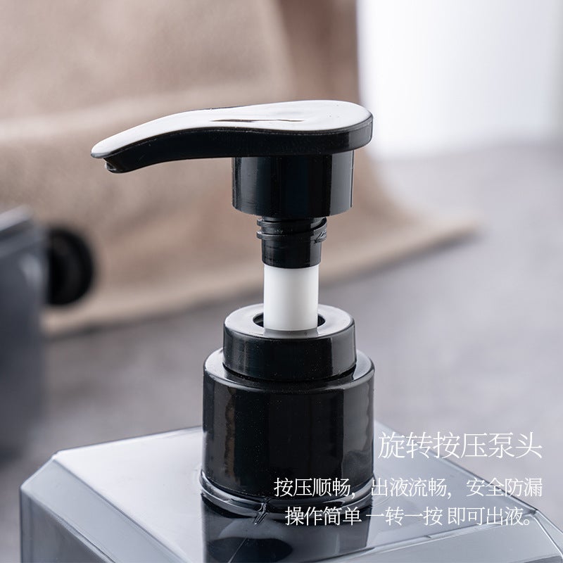 Press Shampoo Shower Gel Hand Sanitizer Empty Bottle Large Capacity Angular Bottle Lotion Bottle - Image 5
