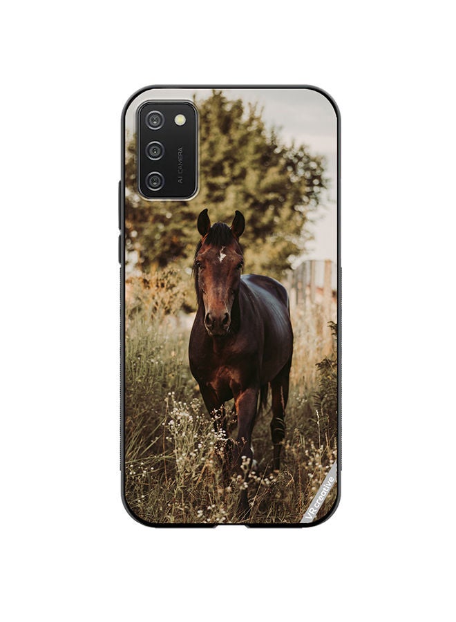 VR CREATIVE Protective Case Cover For Samsung Galaxy A03s Brownie Horse Design Multicolour - Image 1