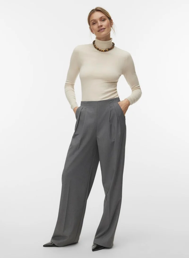 VERO MODA High Waist Wide Leg Trousers