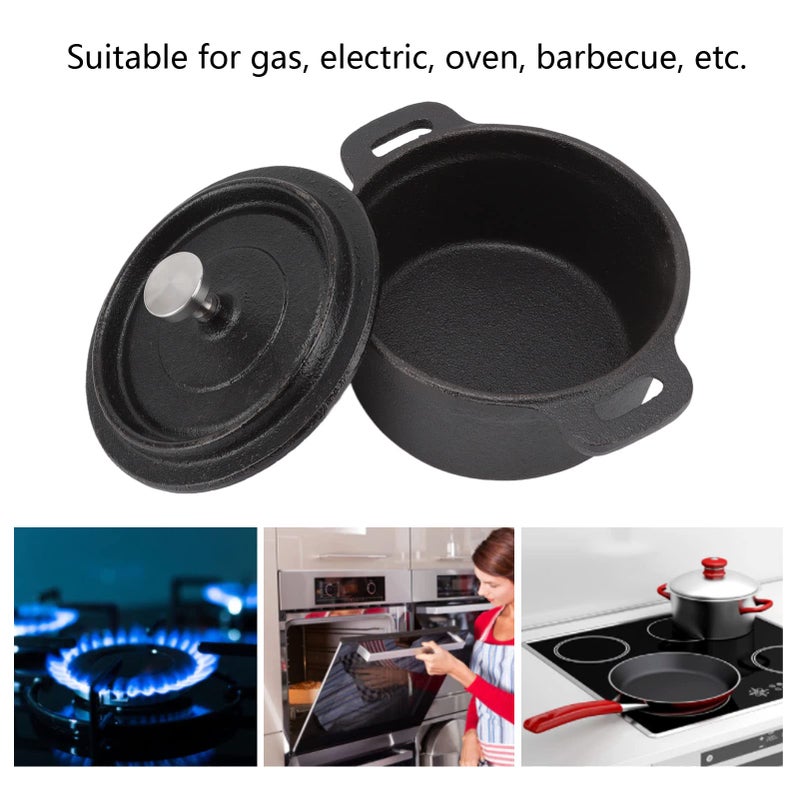 Thickened Cast Iron Dutch Oven With Lid And Ergonomic Handle Diameter 20CM - Image 5