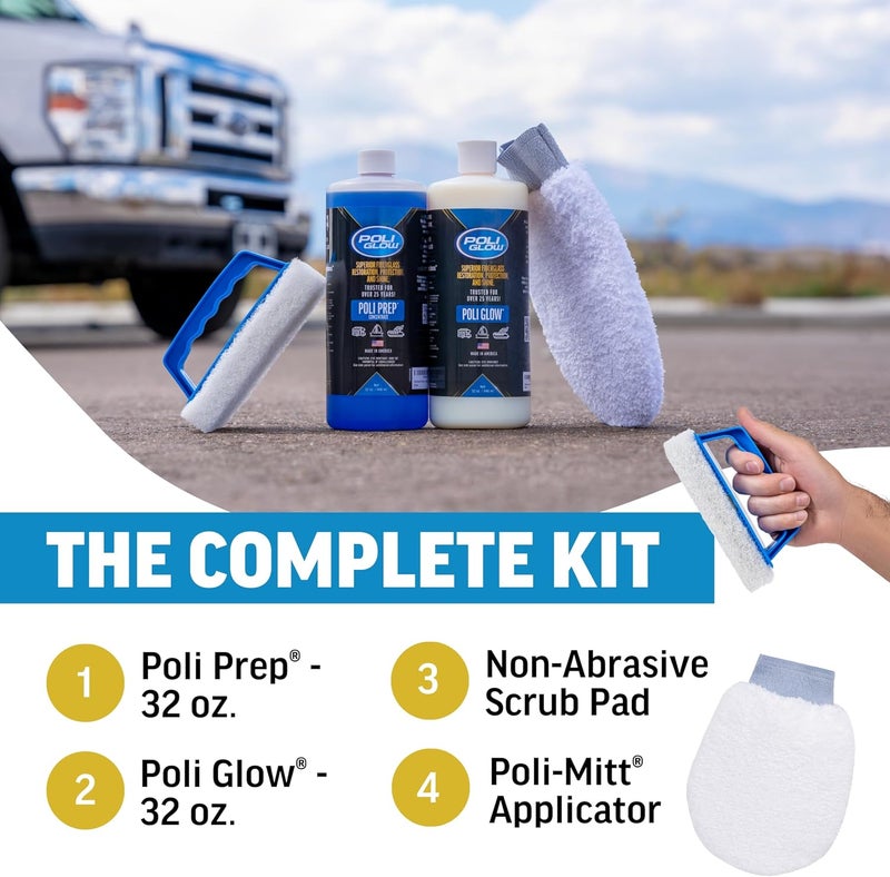 Poli Glow Boat & RV Restoration Fiberglass Kit - Complete Gelcoat Repair for Boats & RVs - Image 4