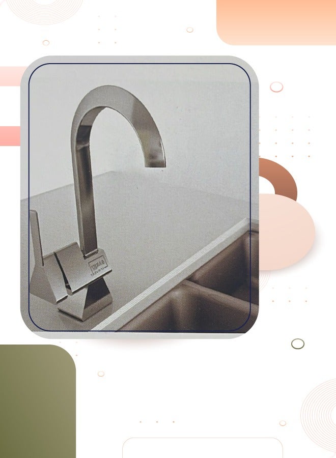 Turkish kitchen mixer, silver color, with one handle, from the Stema series, pr-03 - Image 1