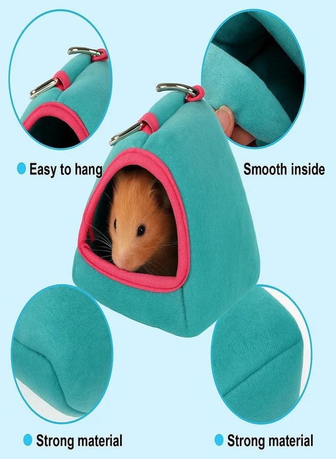 VAYINATO Warm Hamster Hideout Hanging Hammock Bed, Cozy Sleeping Nest Small Animal Cage Accessories, Chew-Resistant Soft Pouch for Dwarf Hamster, Gerbil, Rat, Hedgehog & Sugar Glider - Image 2