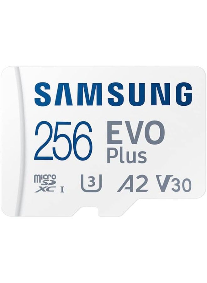 Samsung Evo Plus microSD SDXC U3 Class 10 A2 Memory Card 130MB/s with SD Adapter 2021 (256GB) - Image 1