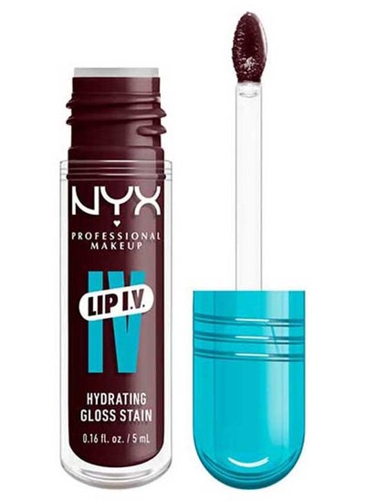 NYX PROFESSIONAL MAKEUP Lip Iv Hydrating Gloss Stain Lip Gloss + Serum Up To 12Hr Hydration High Pigment Wet Shine Finish Mauve N' Moist!