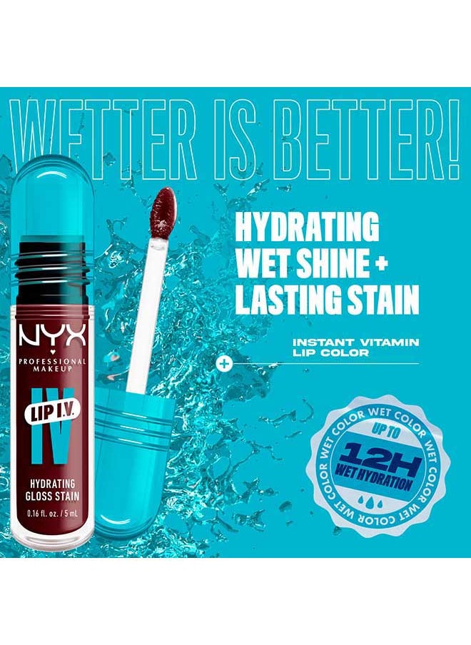 NYX PROFESSIONAL MAKEUP Lip Iv Hydrating Gloss Stain Lip Gloss + Serum Up To 12Hr Hydration High Pigment Wet Shine Finish Mauve N' Moist!  - Image 5
