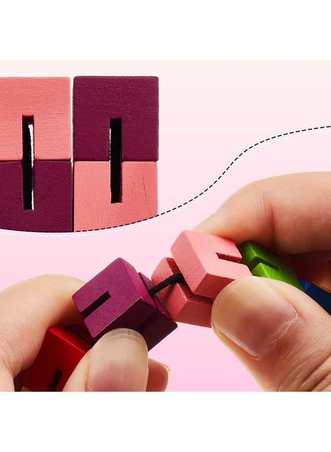 Sumind Wooden Fidget Toy Twist Block Cubes Puzzle Fidget Sensory Toys For Teens Party Favors For Boys And Girls (12 Pieces) - Image 4