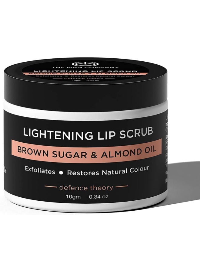 The Man Company Lightening Lip Scrub With Brown Sugar And Almond Oil For Dry/Chapped Lip, 10 G - Image 1